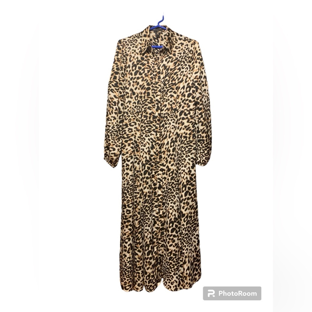 BCBG leopard maxi dress.